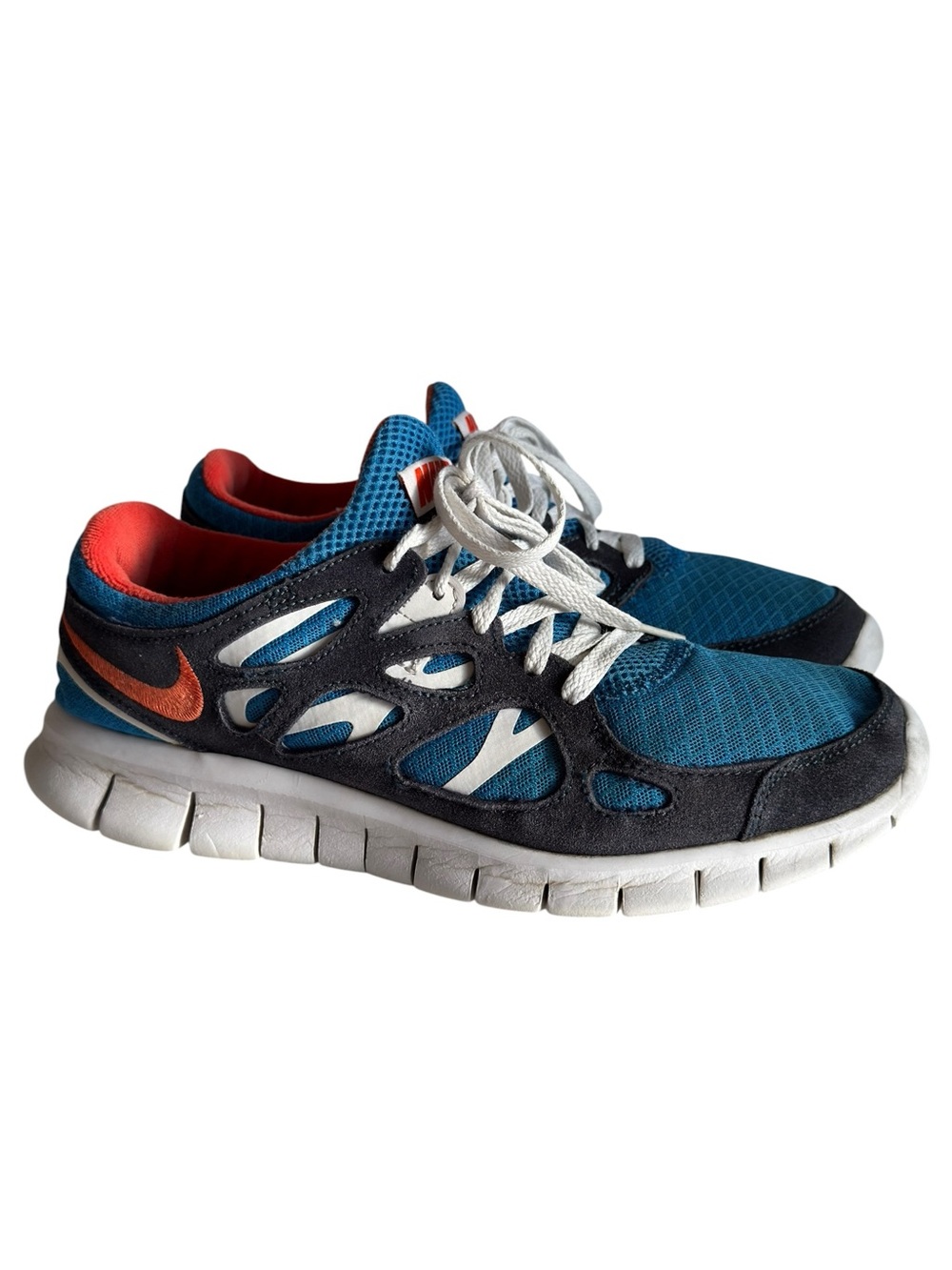 Nike Men’s Free Run 2 Sneakers 9 Light Photo Blue Orange Shoes Athletic Lace Up